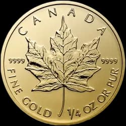 1/4 ounce Gold Coin - Maple Leaf - Mixed Years 1/4 ounce Gold Coin - Maple Leaf - Mixed Years