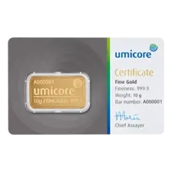 10 gram Gold Bar - Umicore 10 gram Gold Bar - Umicore