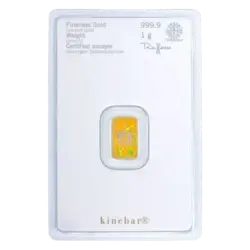 1 gram Gold Bar - Heraeus - Kinebar series 1 gram Gold Bar - Heraeus - Kinebar series