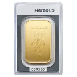 100 gram Gold Bar - Heraeus 100 gram Gold Bar - Heraeus