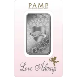 1 ounce Silver Bar - PAMP Suisse Love Always 1 ounce Silver Bar - PAMP Suisse Love Always
