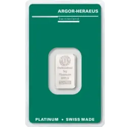 5 gram Platinum Bar - Argor-Heraeus 5 gram Platinum Bar - Argor-Heraeus
