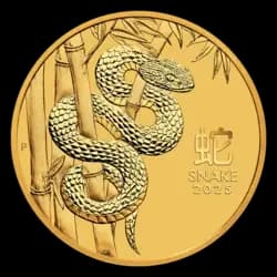 1/10 ounce Gold Coin - Australia Lunar Snake BU 2025 (Series III) 1/10 ounce Gold Coin - Australia Lunar Snake BU 2025 (Series III)