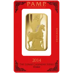 100 gram Gold Bar - PAMP Suisse Lunar Horse 100 gram Gold Bar - PAMP Suisse Lunar Horse