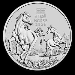 1 chilogrammo Moneta d'Argento - Cavallo Lunar australiano 2026 (Serie III) Moneta d'argento da 1 chilogrammo - Cavallo Lunar australiano 2026 (Serie III) - 1
