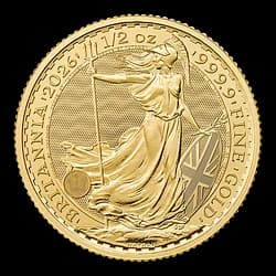 1/2 Unze Goldmünze - Britannia 2026 1/2 Unze Goldmünze - Britannia 2026