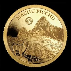 0,5 grammi Moneta d'Oro - Machu Picchu 1 moneta d’oro da 0,5 grammi - Machu Picchu - 1