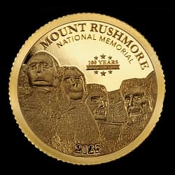 0,5 grammi Moneta d'Oro - Monte Rushmore 1 moneta d’oro da 0,5 grammi - Monte Rushmore - 1