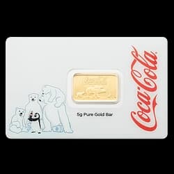 5 gram Gold Bar - Coca Cola Holiday Polar Bear 5 gram Gold Bar - Coca Cola Holiday Polar Bear - 1