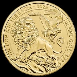 1 ounce Gold Coin - The Lion and the Eagle 2026 1 ounce Gold Coin - The Lion and the Eagle 2026 - 1