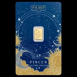 0.5 gram Gold Bar - Zodiac Pisces 0.5 gram Gold Bar - Zodiac Pisces - 1
