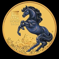 1/10 ounce Gold Coin - Colorized Australian Lunar Horse 2026 1/10 ounce Gold Coin - Colorized Australian Lunar Horse 2026 - 1