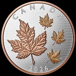 5 ounce Silver Coin - Maple Leaves in Motion 5 ounce Silver Coin - Maple Leaves in Motion - 1