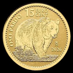 1/10 ounce Gold Coin - Spain Brown Bear Reverse Proof 2026 1/10 ounce Gold Coin - Spain Brown Bear Reverse Proof 2026 - 1