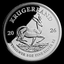 5 ounce Silver Coin - Krugerrand Proof 2026 5 ounce Silver Coin - Krugerrand Proof 2026 - 1
