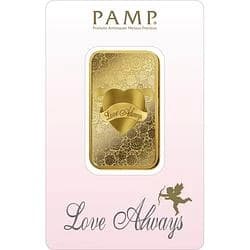 1 ounce Gold Bar - PAMP Suisse Love Always 1 ounce Gold Bar - PAMP Suisse Love Always