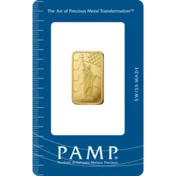 Purchase gold, 10 gram Fine Gold Liberty - PAMP Swiss - Pack Front Invest in 10 gram Fine Gold Liberty - PAMP Swiss - Pack Front