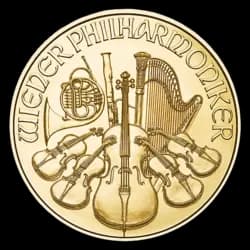 Purchase gold, 1/10 oz Fine gold Philharmonic - Austrian Mint - Front Invest in 1/10 oz Fine gold Philharmonic - Austrian Mint - Front
