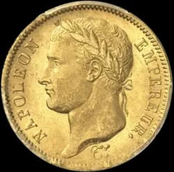 Purchase gold, 40 Francs Napoléon Tête Laurée Empire 1812 - French Mint - Front Invest in 40 Francs Napoléon Tête Laurée Empire 1812 - French Mint - Front