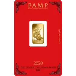 Kaufen Sie Gold, 5 Gramm FeinGoldbarren Lunar Ratte - PAMP Schweiz - Pack Front Kaufen Sie 5 Gramm FeinGoldbarren Lunar Ratte - PAMP Schweiz - Pack Front