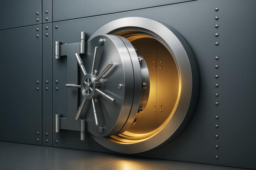 An open vault An open vault