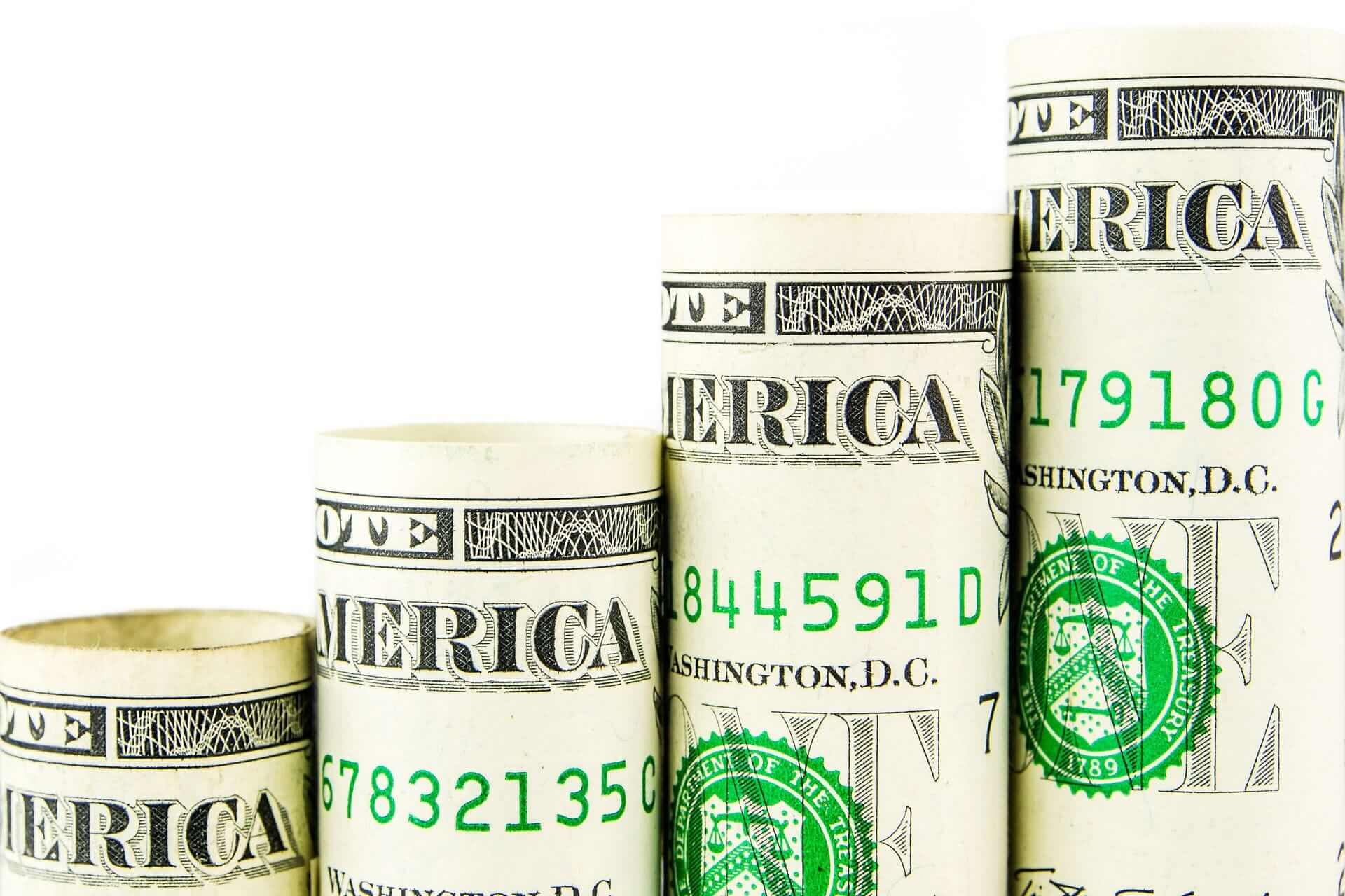 marches ascendantes en billets d'un dollar américain marches ascendantes en billets d'un dollar américain