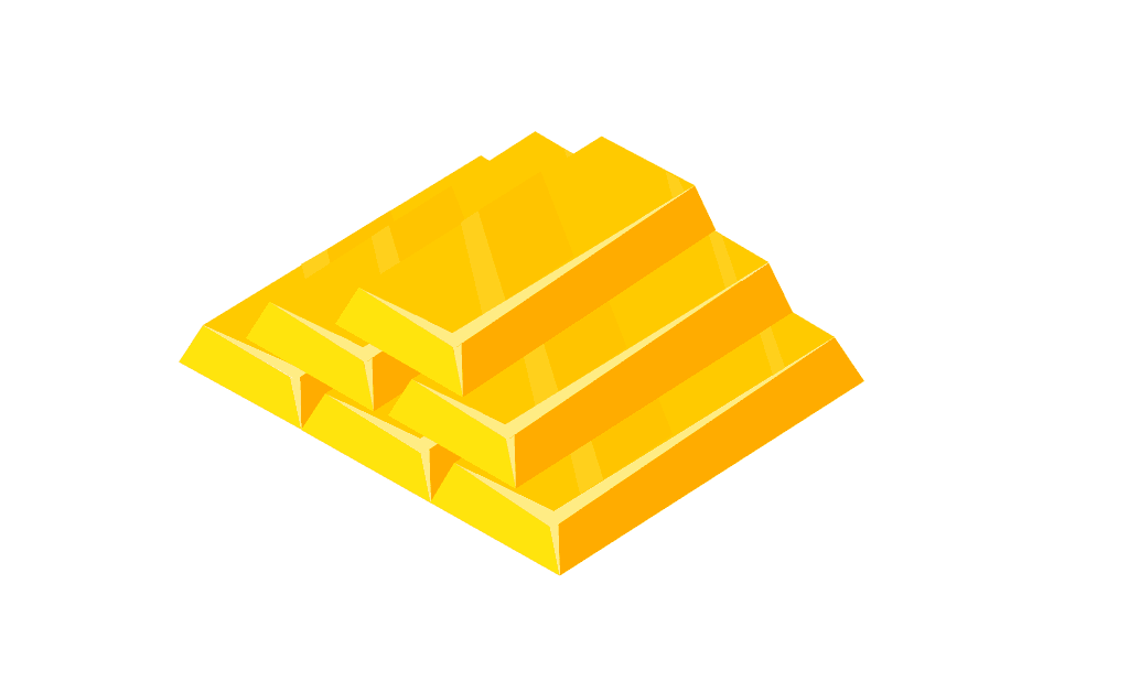 investing in gold and precious metals showed in an image of a pyramid made of gold bars investing in gold and precious metals showed in an image of a pyramid made of gold bars