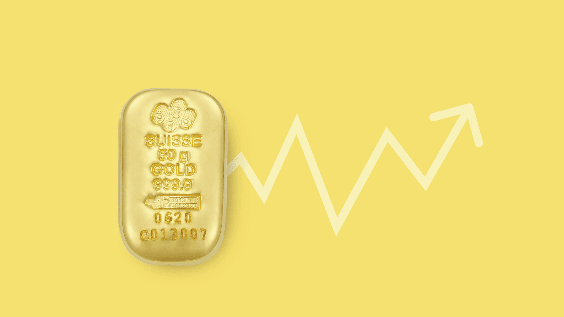 investor demand for gold is growing amid geopolitical tensions and market volatility as shown in a picture of a cast gold bar and yellow arrow going up investor demand for gold is growing amid geopolitical tensions and market volatility as shown in a picture of a cast gold bar and yellow arrow going up