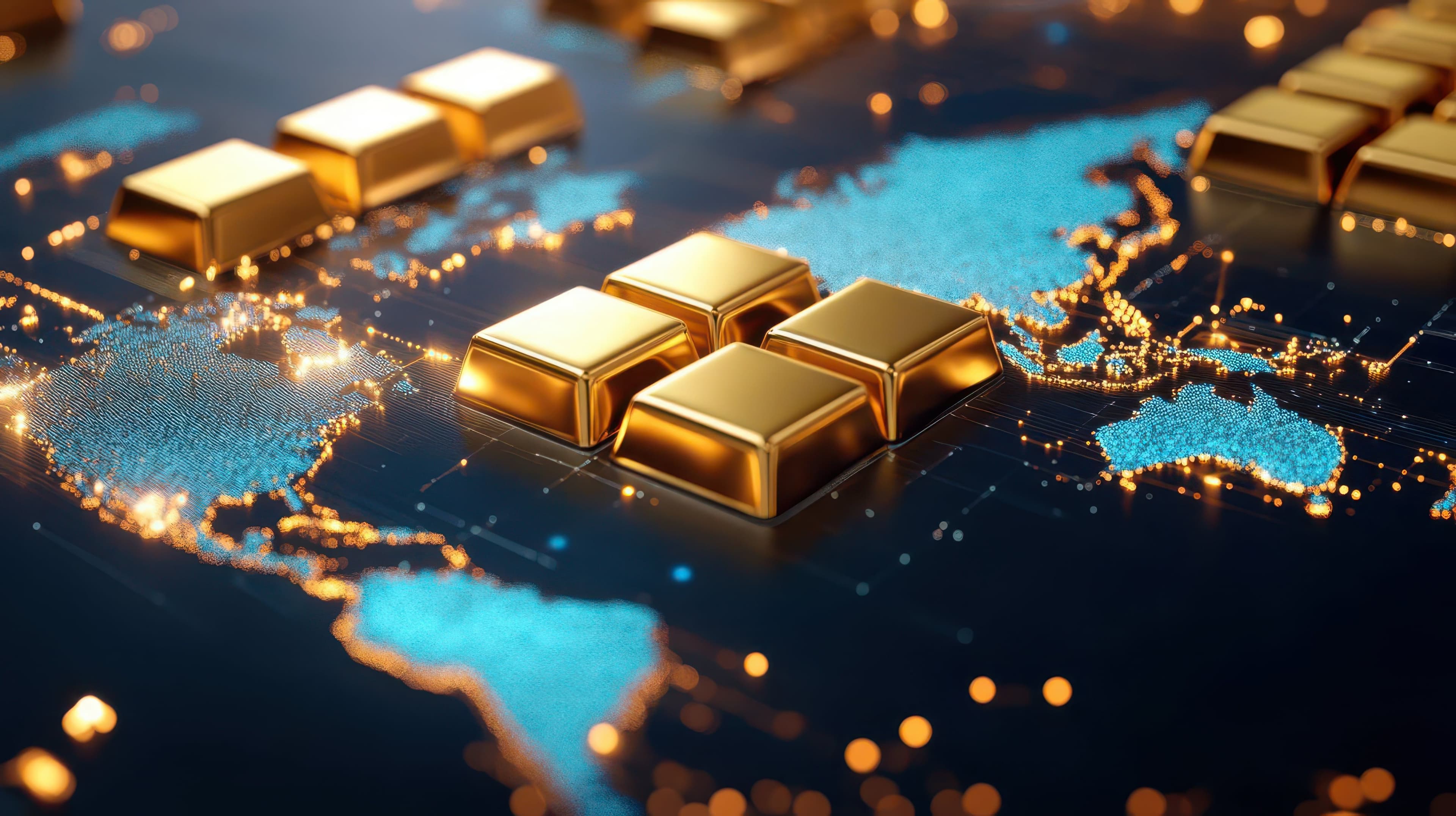 gold bars on the world map gold bars on the world map