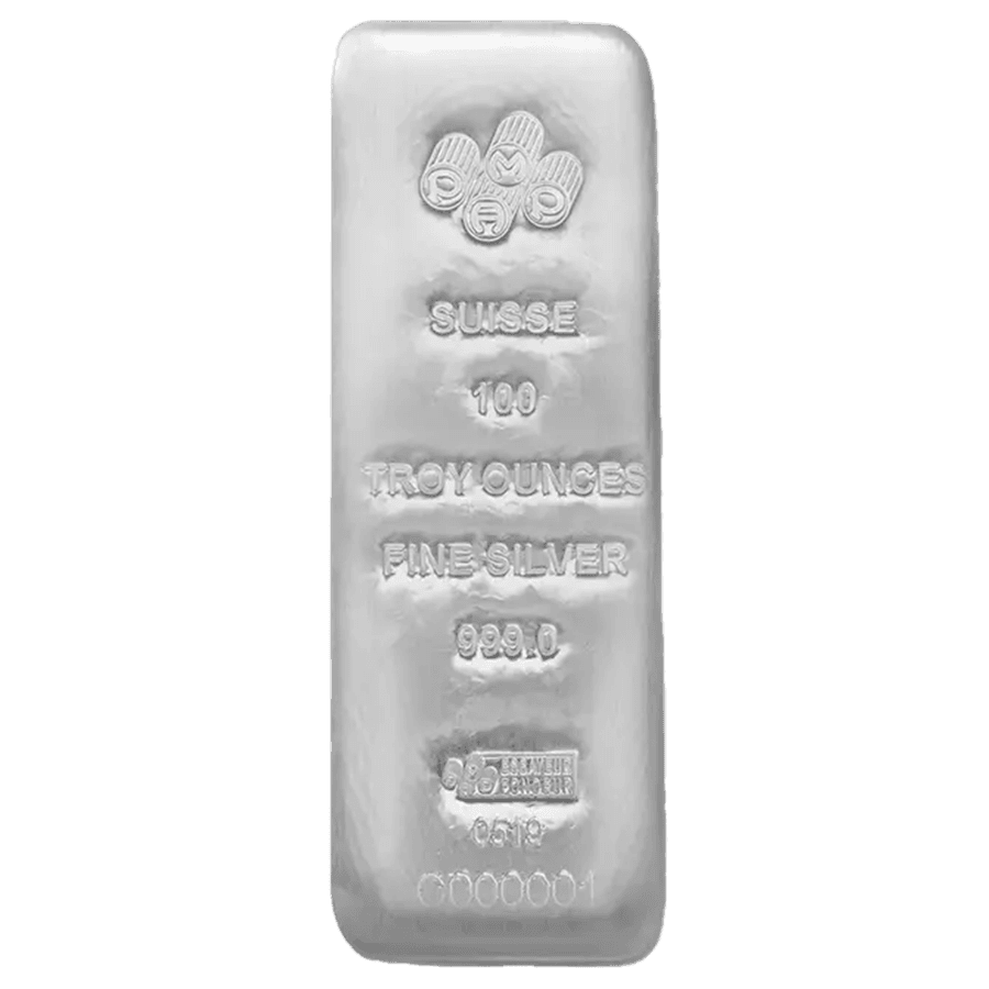 Lingots d’argent 100 onces